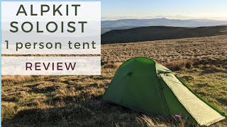 BEST BUDGET LIGHTWEIGHT TENT  Alpkit Soloist OnePerson Tent Review [upl. by Perr]