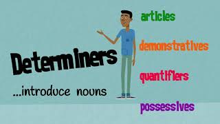 Determiners Articles Demonstratives Quantifiers amp Possessives  EasyTeaching [upl. by Andromada]