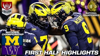 NATIONAL CHAMPIONSHIP HALFTIME HIGHLIGHTS Michigan Wolverines vs Washington Huskies [upl. by Sedruol]