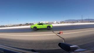 Tesla P100D Ludicrous vs Dodge Challenger Hellcat [upl. by Einiffit246]