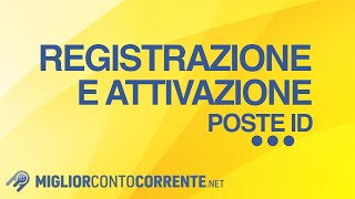 Registrazione ed attivazione Poste ID come fare [upl. by Griffy]