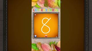 Learn how to write the number 8  Letter School 123 Games [upl. by Aivatnuhs]