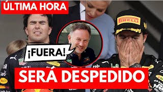 ÚLTIMA HORA CHECO PÉREZ NO PASA DE Q1 EN GP MÓNACO  RED BULL LE DESPIDE 😭 [upl. by Ynahpit692]