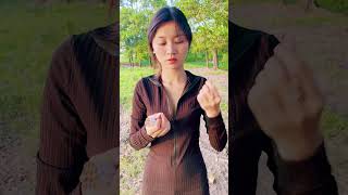 ✅ Girl shows off SURVIVAL skills 🔥 making fire in the forest shorts camping survival bushcraft [upl. by Gerti]