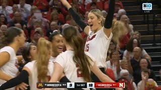 Nebraska vs Minnesota  2024 Womens College Volleyball Nov 14 2024 [upl. by Lonee]