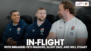 Inflight with England Rugby 🌹✈️  GBR x British Airways [upl. by Adnahsam479]