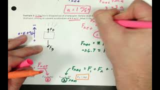 Physics 1  Forces  Notes 3 Part 2 Force Problem Example 2 [upl. by Sasnak]