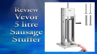 Vevor 5L Sausage Stuffer Review and Demonstration Making Real Sausages Short Version [upl. by Bigot642]