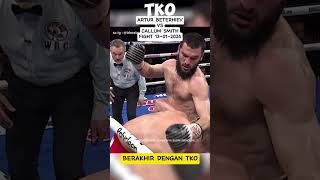 ARTUR BETERHIEV VS CALLUM SMITH BERAKHIR TKO😱☠️ boxing tinju fight shorts mma viral fyp [upl. by Berkley]