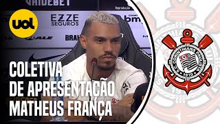 COLETIVA DE APRESENTAÃ‡ÃƒO MATHEUZINHO NO CORINTHIANS [upl. by Darra]