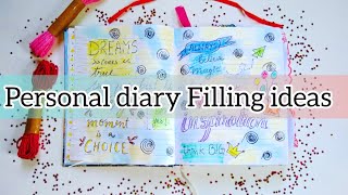 How to fill a Diary  Beautiful Diary decoration ideas [upl. by Laval]