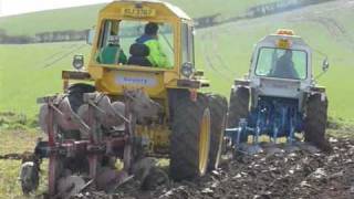 county 1174 tractors ploughing in formation [upl. by Ophelia]