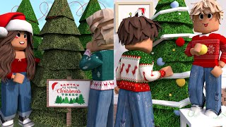 Getting Our CHRISTMAS TREE  Meeting SANTA 🎄 CHAOTIC Roblox Bloxburg Family Roleplay [upl. by Goodill166]