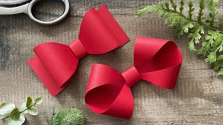 Two Easy Paper Bows  Paper Craft Ideas [upl. by Joappa881]