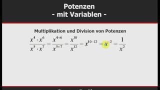 Mathe Potenzen  Begriffe und Rechengesetze [upl. by Bartley]