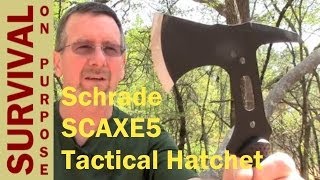 Schrade SCAXE5 Tactical Hatchet Review [upl. by Nnaycart]