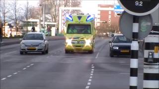 Primeur Special amp Britse Sirene Ambulance 03161 en 03102 met spoed door Groningen Stad [upl. by Aralc]