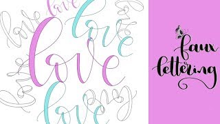 Curso de lettering  Clase 6  Faux lettering o falso lettering  SCRAP amp LETTERING [upl. by Orit325]