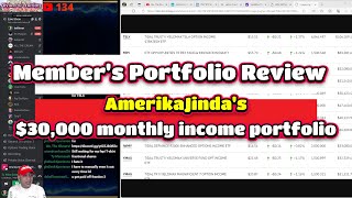 Members Portfolio Review AmerikaJinda 30000 monthly income portfolio [upl. by Nacim]