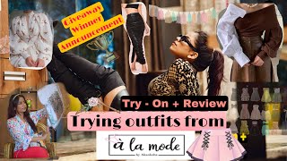 Trying outfits👚 from “à la mode by Akanksha”  Tryon  Review 👗  Rugees Vini💕 [upl. by Anin]