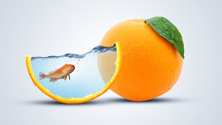 Photo Manipulation in Photoshop  Orange and Fish [upl. by Annagroeg]