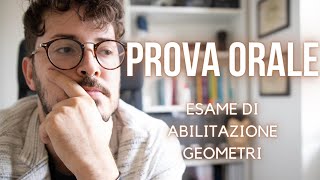 PROVA ORALE  Esame di Abilitazione GEOMETRI [upl. by Cybil]