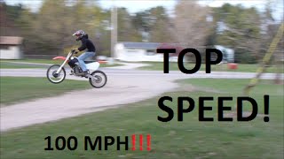 Honda CR250 Top Speed Hd Video [upl. by Eyanaj]