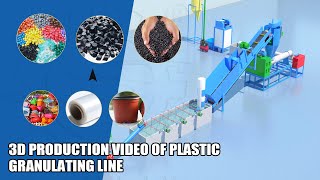 3D Video Of Plastic Granulating Line  Plastic Granulation Process  Plastic Pelletizing Process [upl. by Millburn]