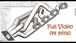 SolidWorks Custom Exhaust Manifold Design Practice [upl. by Nnahs385]