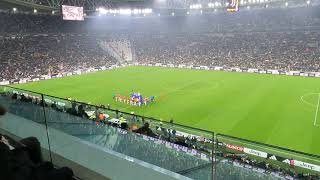 JUVENTUS  SASSUOLO  LEGENDS CLUB ALLIANZ STADIUM  Inno ufficiale foto di gruppo e curva sud [upl. by Asoramla]