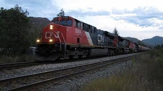 CN freight trains at Barriere BC [upl. by Barthelemy]