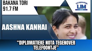 BT DINSDAG 3 DECEMBER 2024  AASHNA KANHAI DIPLOMATIEKE NOTA TEGENOVER TELEFOONTJE [upl. by Culliton]