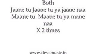 Jaane tu ya Jaane Na instrumental karaoke wwwdevsmusicin Devs Music Academy [upl. by Bena]