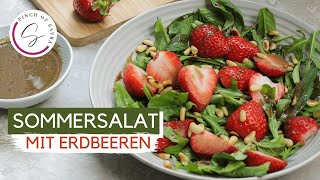 Erdbeer Salat mit Balsamico Dressing  Pinch of Sayra [upl. by Aihsenod715]