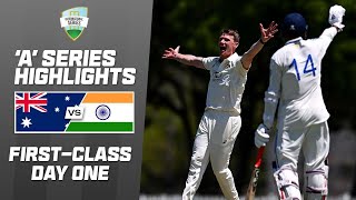 Australia A v India A  Firstclass match one  Day 1 [upl. by Yoreel]