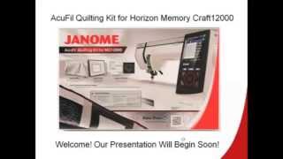 Webinar  AcuFil Introduction for Horizon Memory Craft 15000 and 12000 [upl. by Helenka]