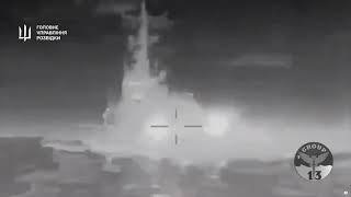 NEW Ukrainian drones sank a Molniya class missile boat 212024 [upl. by Pauiie18]