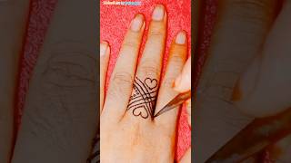 Heart Ring Mehedi design ❤️❤️heart mehndi hennatattoo youtubeshorts hennaart mehandi [upl. by Assertal582]