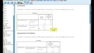 Interpret SPSS output for correlations Pearsons r [upl. by O'Toole478]