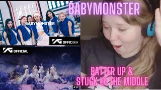 😱 FIRST Reaction to BABYMONSTER  BATTER UP ✨ amp STUCK IN THE MIDDLE 💜👏🥹 [upl. by Silberman547]