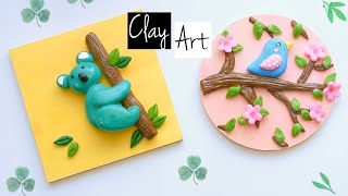 3D Clay Art  Clay Art Tutorial  Air dry clay crafts  DIY clay animals easy [upl. by Anillek]