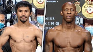 Manny Pacquiao vs Yordenis Ugas  FULL WEIGHIN amp FINAL FACEOFF  MGM Las Vegas [upl. by Boudreaux615]