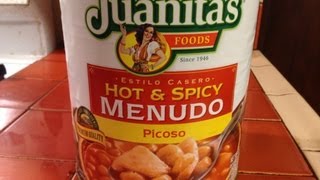 Juanitas Foods Hot amp Spicy Menudo Review [upl. by Naihr]