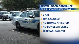 Unexploded ordnance found in stream along Waimea Nature Trail [upl. by Hardy]