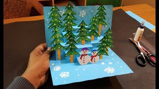 3D Christmas Pop Up Card  How to make a 3D Pop Up Christmas Greeting Card DIY Tutorial [upl. by Mandal]