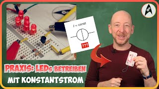 LEDs mit Transistor betreiben Konstantstromquelle selber bauen [upl. by Daffie]