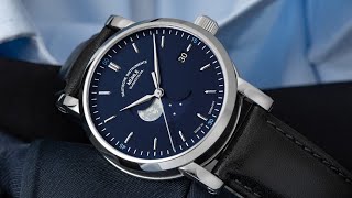 Muhle Glashutte M14462LB Teutonia IV BlueMoon Automatic 39mm [upl. by Anailil]