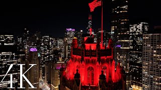 Chicago Lights Up At Night 4K [upl. by Anabahs114]