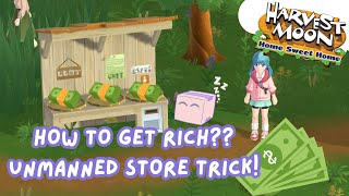 How to get Rich at Harvest Moon Home Sweet Home by Unmanned Store [upl. by Alaecim]