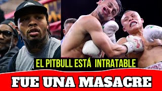 LA PRIMERA REACCIÓN DE GERVONTA DAVIS TRAS EL TREMENDO KO DE PITBULL CRUZ A ROLLY ROMERO [upl. by Anahsirk]